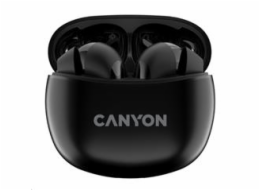 CANYON TWS-5 BT sluchátka s mikrofonem, BT V5.3 JL 6983D4, pouzdro 500mAh+40mAh až 38h, olivová