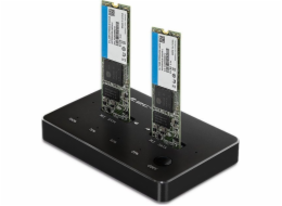 Dokovací stanice Qoltec 2x SSD M.2 SATA disková dokovací stanice | NGFF | USB typ C