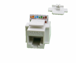 DATACOM Keystone RJ45 UTP CAT5E samořezný bílý