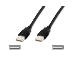 Digitus USB kabel A/samec na A/samec, černý, Měď, 5m