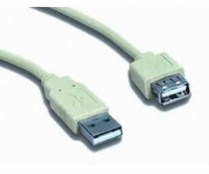 PREMIUMCORD Kabel USB 2.0 A-A 5m, prodlužovací (M/F) šedý