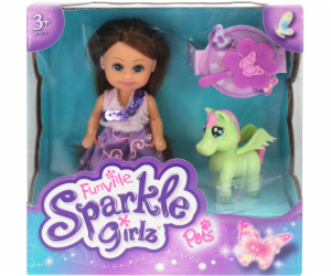 Mini panenka Sparkle Girlz se zvířátkem