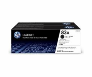 HP 83A Black 2-pack LJ Toner Cart, CF283AD (1,500 / 1,500...