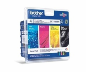 BROTHER LC-1100 Ink BK/C/M/Y HY  Pack pre MFC-6490CW/DCP-...