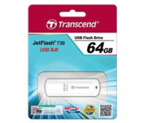 Transcend 64GB JetFlash 730, USB 3.0 flash disk, bílý