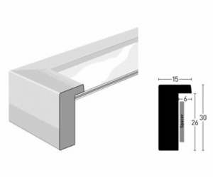 Nielsen Aura cerna 24x30 drevo vc. pasparta 1122000