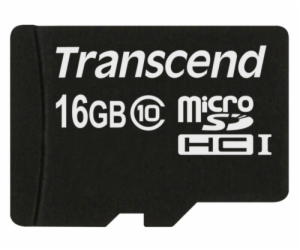 Transcend microSDHC 16GB Class 10 + SD-adapter