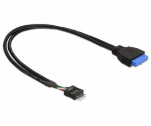 DeLock adaptér USB 3.0 19-pin samice na USB 2.0 8-pin samec