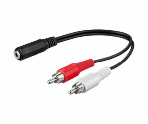 PremiumCord Kabel Jack 3,5mm-2xCINCH F/M 20cm