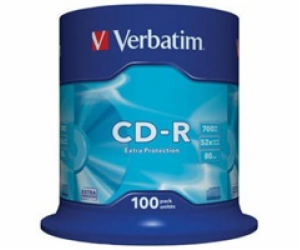 VERBATIM CD-R(100-Pack)Spindle/EP/DL/52x/700MB