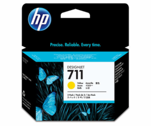 HP 711 Yellow DJ Ink Cart, 29 ml, 3-pack, CZ136A