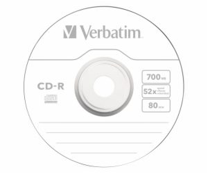 1x10 Verbatim CD-R 80 700MB 52x Data Life Slim obal