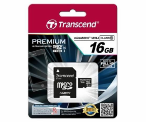 Transcend microSDHC 16GB UHS-I TS16GUSDU1