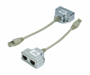 DATACOM "Y" adaptér STP CAT5E  PC / PC+TEL