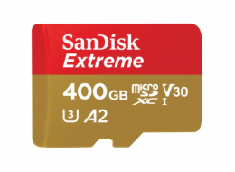 Paměťová karta Sandisk Extreme micro SDXC 400 GB 160 MB/s A2 C10 V30 UHS-I U3