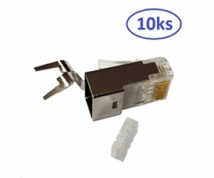 Konektor STP RJ45 (8p8c), Cat6A, 50µm, skládaný, drát - 1...