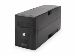 DIGITUS Professional Line-interaktivní UPS, 600VA / 360W 12V / 7Ah x1, 2x CEE 7/7, AVR, RJ-11, LED displej