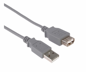 PremiumCord USB 2.0 kabel prodlužovací, A-A, 5m černá