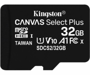 Kingston 32GB micSDHC Canvas Select Plus 100R A1 C10 - 1 ks