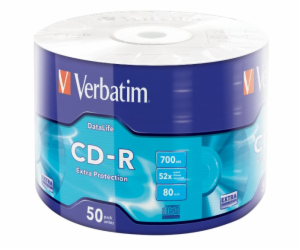 VERBATIM CD-R 700MB/ 52x/ 80min/ 50pack/ wrap