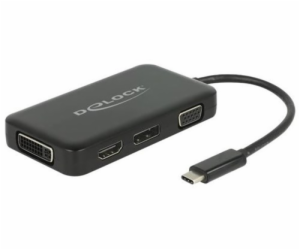 DeLOCK USB adaptér, zástrčka USB-C > zásuvka VGA + HDMI +...