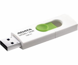 ADATA Flash disk UV320 32GB / USB 3.1 / bílo-zelená