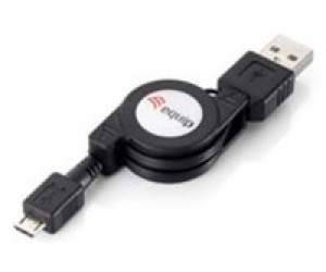 Equip USB-A - microUSB kabel USB 1 m černý (128595)