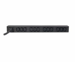 APC AP9565 APC Rack PDU, Basic, 1U, 16A, 208&230V, (12)C1...