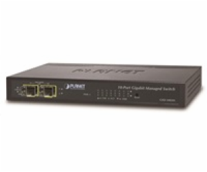 Planet GSD-1002M L2 switch, 8x1Gb, 2x1Gb SFP, 48-56VDC, f...