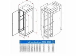 Rack Triton 19   stojanový 32U/600x800 rozebíratelný