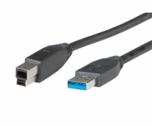 Kabel USB 3.0 A-B 3 m, černý