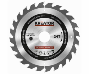 Pilový kotouč Kreator KRT020414 na dřevo 185mm, 24T