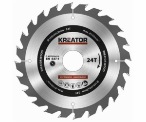 Pilový kotouč Kreator KRT020410 na dřevo 165mm, 24T