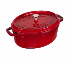 Staub La Cocotte 29cm oválný  litinový hrnec višňová