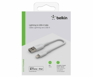 Belkin Lightning nab./sin. kabel 15cm, PVC, bily, mfi zert.