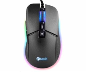 C-TECH herní myš Dawn, casual gaming, 6400 DPI, RGB podsv...