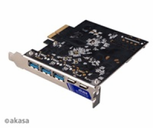 AKASA PCIe karta 2xUSB 3.2 Gen 2 Type-C a 3xType-A