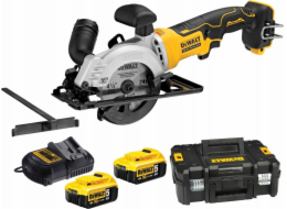 DEWALT DCS571P2 portable circular saw 115 mm 2x XR 18V 5Ah T-STAK II Black  Yellow