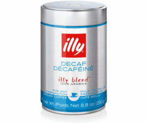 Káva Illy Decaffeinato 250 g mletá - modry obal