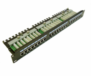 Patch panel LEXI-Net FTP cat.5e 24p. 1U Black