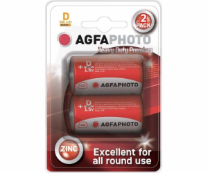 AgfaPhoto zinková baterie 1.5V, R20/D, 2ks 