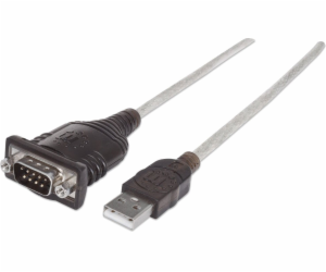 Manhattan USB-A - RS-232 USB kabel 1,8 m průhledný (151849)