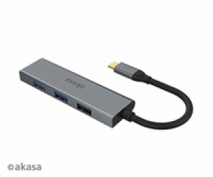 AKASA Hub USB-C 4x USB 3.0 port, Aluminium