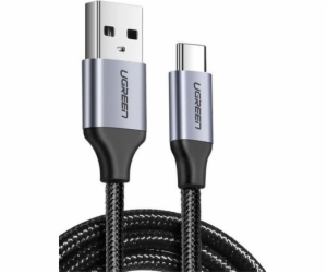 2x1 UGREEN USB-C To USB-A Cable Black 1M