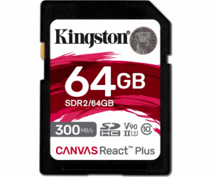 Kingston SDXC karta 64GB Canvas React Plus SDHC UHS-II 30...