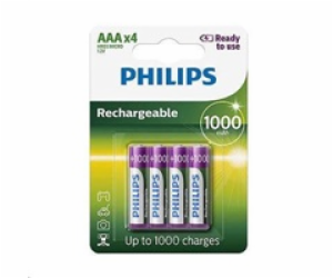 Philips dobíjecí baterie AAA 1000mAh, NiMH - 4ks