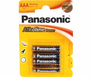 Baterie Panasonic Power alk., AAA/R03 Blistr(4) Bronze