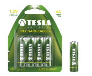 Tesla AA RECHARGEABLE+ nabíjecí Ni-MH 2450 mAh, 4 ks 