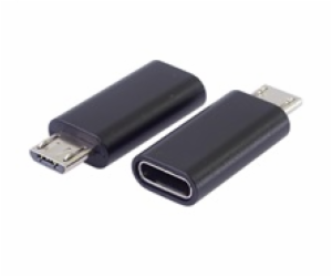 PremiumCord adapter USB-C konektor female - USB 2.0 Micro...