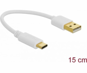 Delock Nabíjecí kabel USB Typu-A na USB Type-C, délky 15 cm